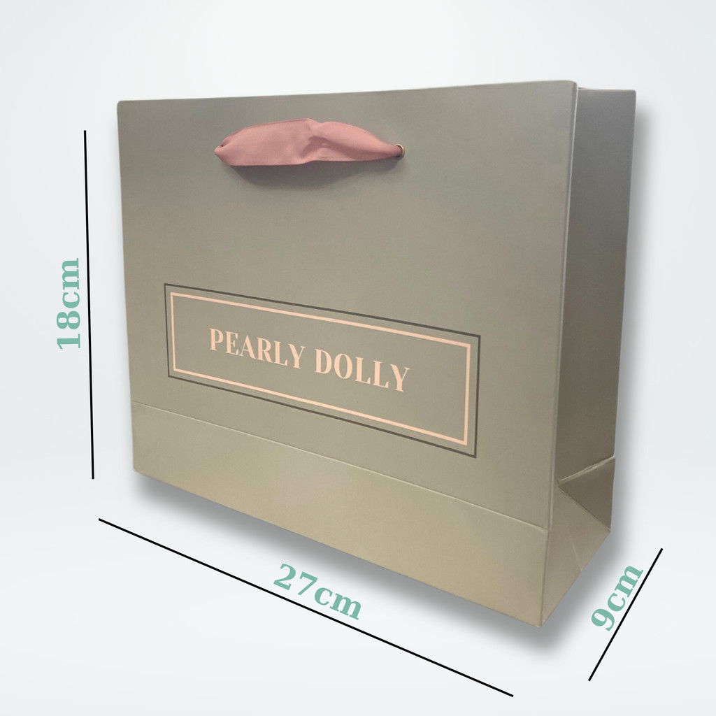 Pearly Dolly ถุงกระดาษ Pearly Dolly JP ขนาดใหญ่สําหรับกล่องเครื่องประดับที่หรูหราเป็นของขวัญ
