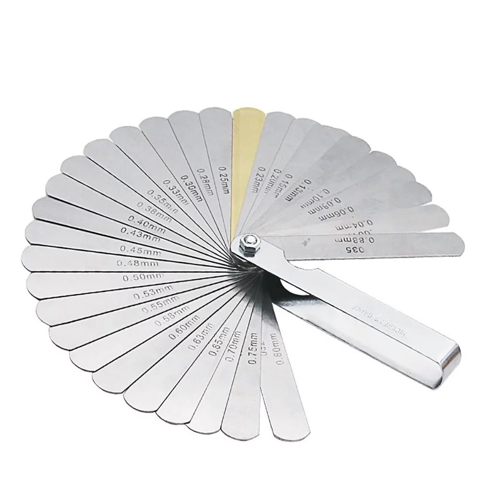 ฟิลเลอร์เกจ 32 ชิ้น FEELER GAUGE เกจวัดระยะห่าง แผ่นวัดความหนา ตั้งวาล์วรถยนต์ มอเตอร์ไซค์
