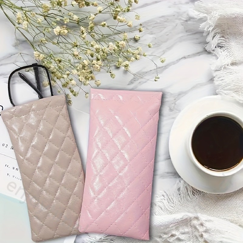 พรีเมี่ยม Y2K สดแว่นตากระเป๋าหนัง PU นุ่มแบบพกพาแว่นกันแดดถุงเก็บกันน้ำทนทานป้องกันแว่นตาภาชนะ - รูปที่ 3