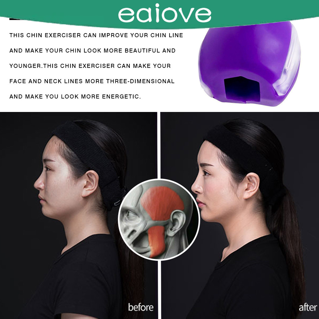 การออกกําลังกายบนใบหน้า Jawline Exerciser Fitness Ball คอ Face Toning jawrsize Jaw