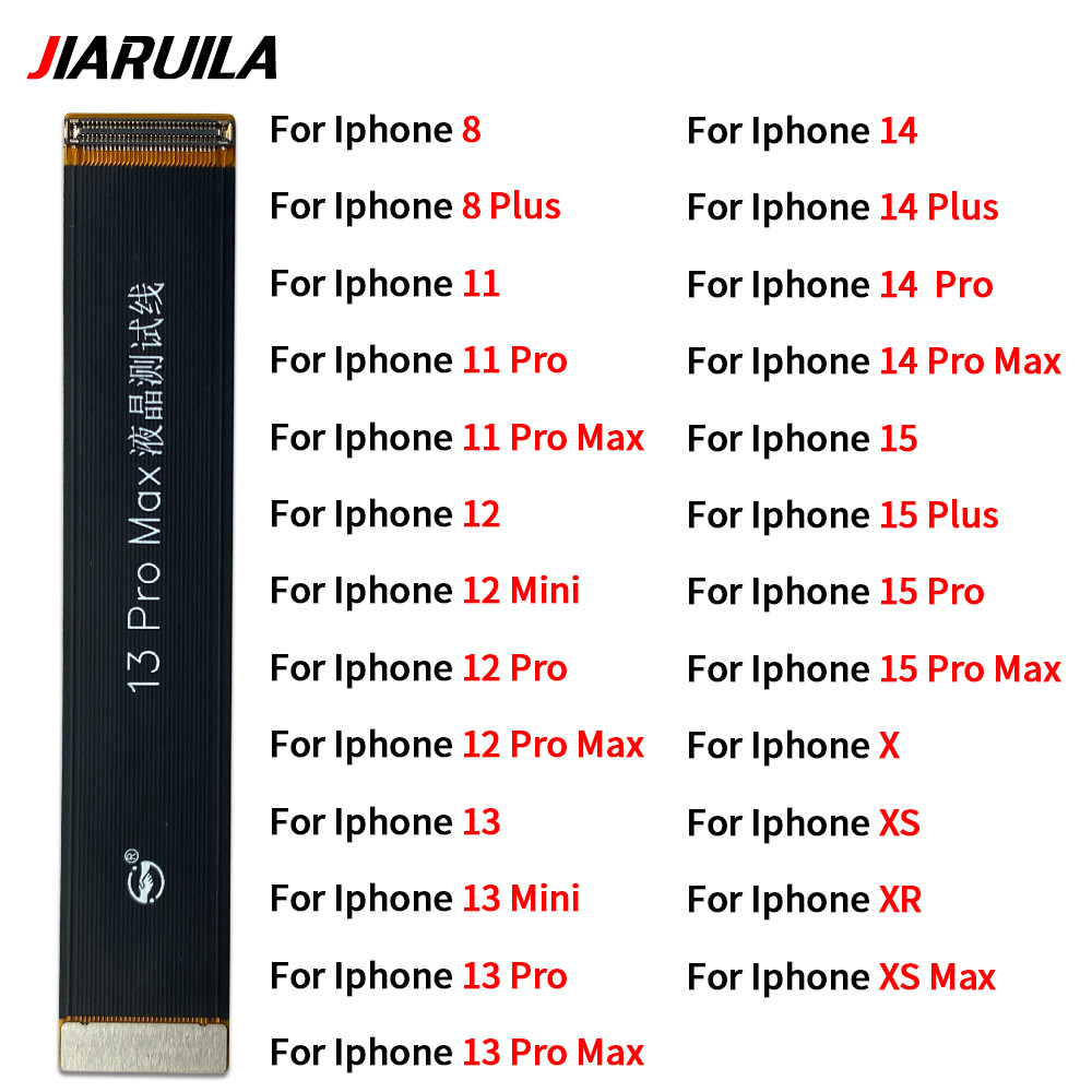 สําหรับ Iphone 15 14 13 12 Pro Max X XR XS Max 8 Plus/สําหรับโทรศัพท์ 12 Mini 14 Plus จอแสดงผล LCD Digitizer การทดสอบ Flex สาย 3D Touch หน้าจอ LCD ขยายทดสอบ Flex