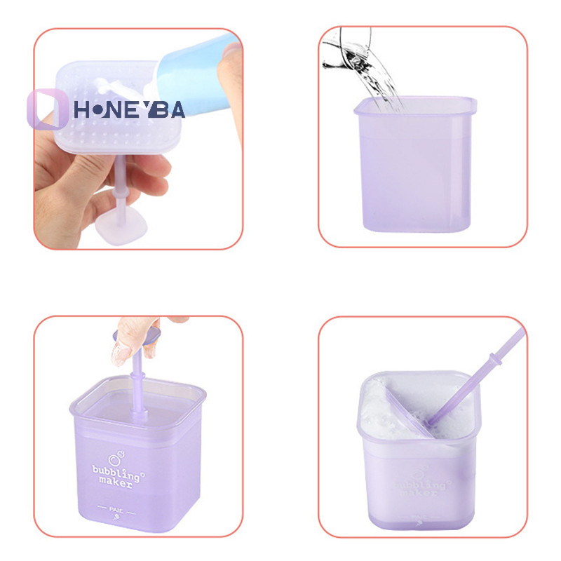 <Honeyby> แบบพกพา Foaming Clean Tool Face Cleanser อาบน้ําแชมพูโฟม Maker Bubble Foamer - รูปที่ 2