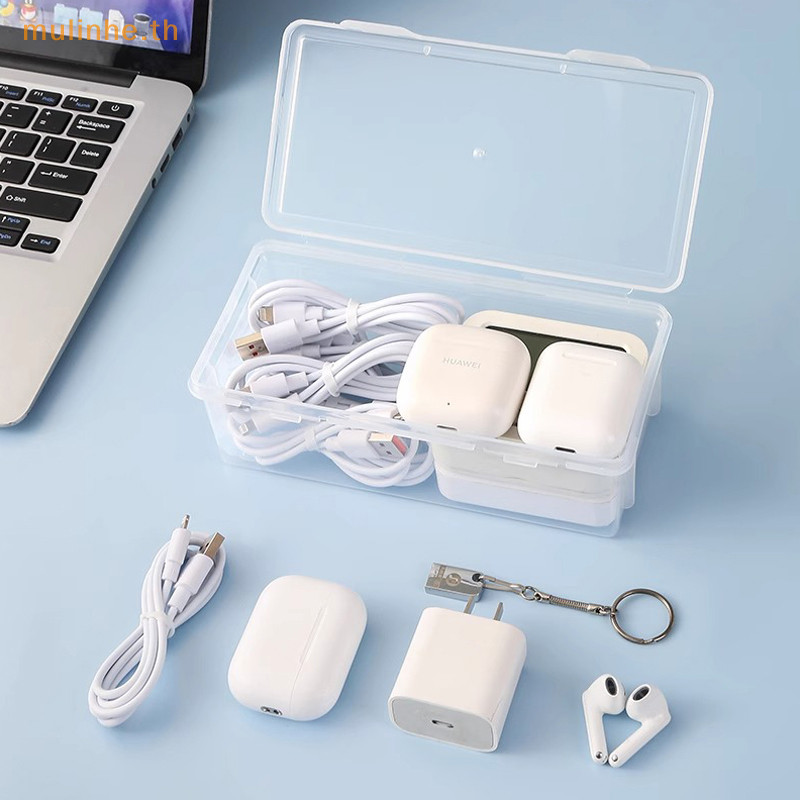 Mulinhe กล่องพลาสติกใสสี่เหลี่ยม Kpop Photo Card Storage Organizer กรณีกันฝุ่นทนทานเครื่องประดับคอนเทนเนอร์ TH