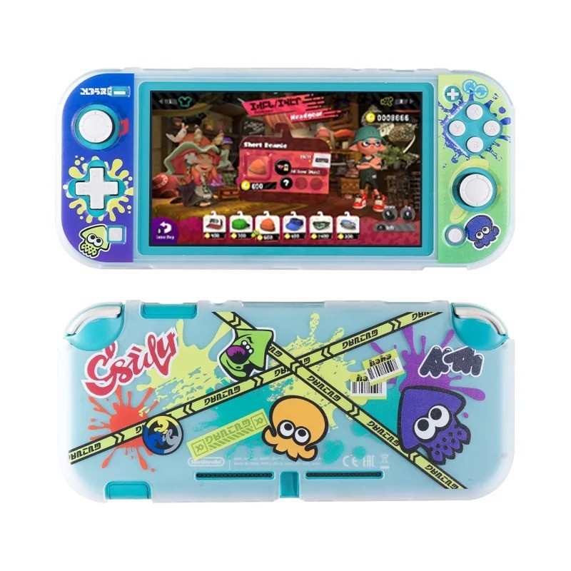 Splatoon 3 Matte Clear PC Hard Case ฝาครอบป้องกันสําหรับ Nintendo Switch Lite เกมคอนโซลคริสตัลโปร่งใส Full Body Protector