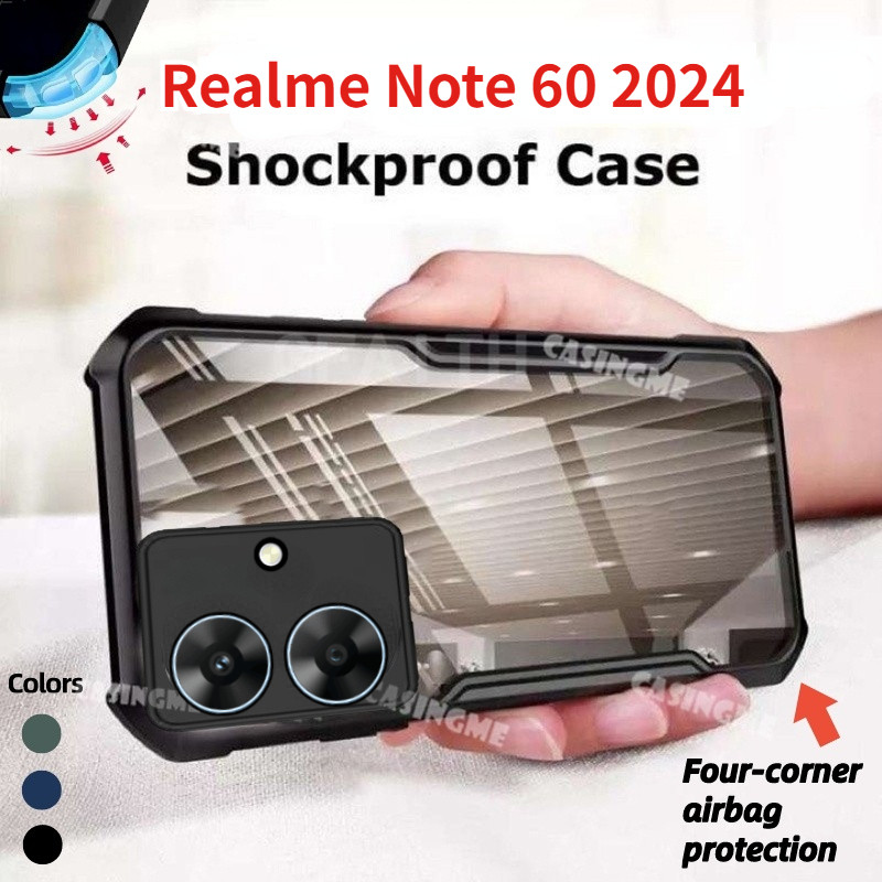 Realmeหมายเหตุ60 60x2024ถุงลมนิรภัยล้างเคสโทรศัพท์สําหรับRealmeหมายเหตุ60 Note60 60Note RealmeNote60 4G 5Gซิลิโคนใสเคสโทรศัพท์อะคริลิกันกระแทกกันชนนุ่มTPUปกหลัง
