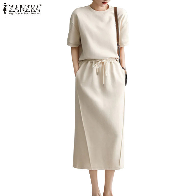 Zanzea ชุดเชือกรูดเอวสูงสําหรับผู้หญิงเกาหลี
