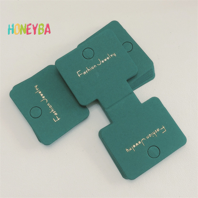 <Honeyba> 50 ชิ้น Simple ป้ายกระดาษการ์ด Handmade ของขวัญแท็กเครื่องประดับแสดงแท็กการ์ดคลิปผมอุปกรณ์เสริมผมพับแพคเกจการ์ด Nice - รูปที่ 7