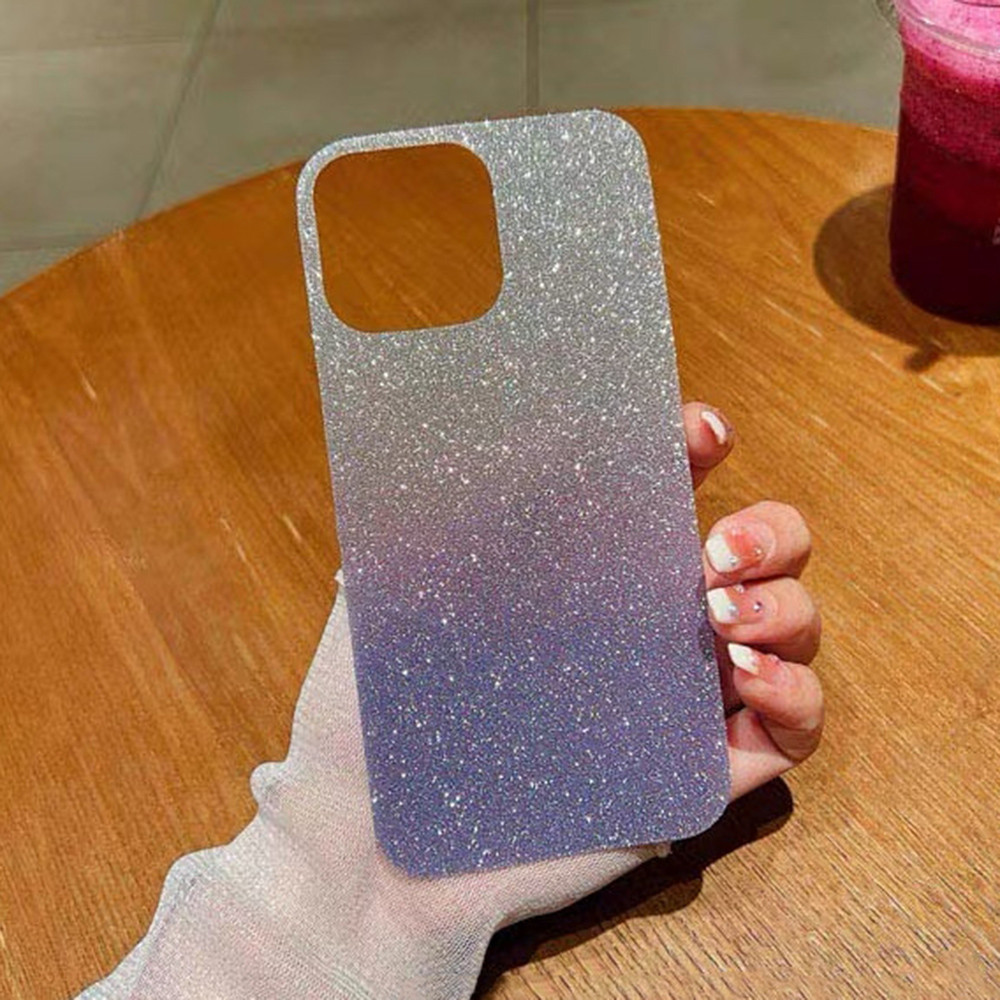 Gradient Glitter กระดาษกระดาษแข็งเงา Jam สําหรับ iPhone 16ProMax 16Pro 16Plus 15 14 13 12 11 Pro Max กลับกระดาษ Jam