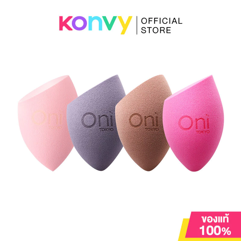 Oni Soft Sponge โอนิ ฟองน้ำสำหรับแต่งหน้า (Rose Pink/Choco Brown/Lavender Purple/Sakura Pink)