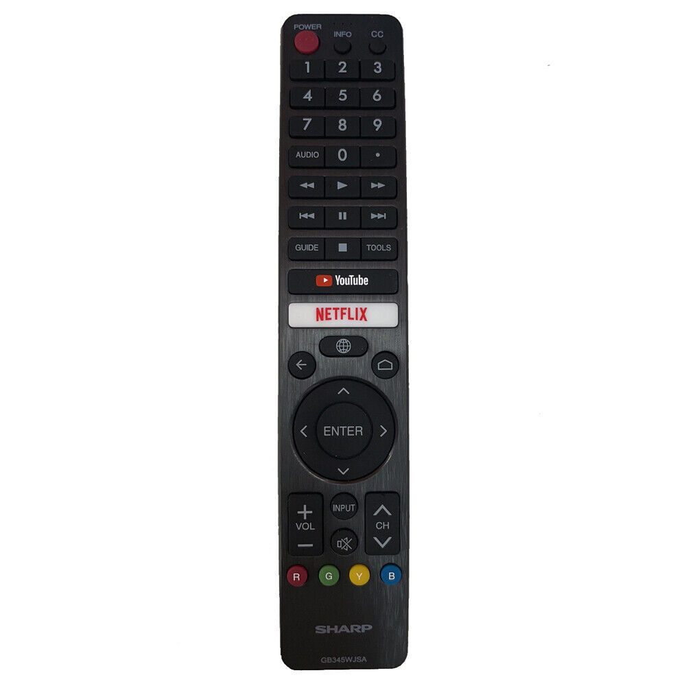 ใหม่เปลี่ยน GB345WJSA สําหรับรีโมทคอนโทรลทีวีพร้อม Netflix Youtube GB346WJSA