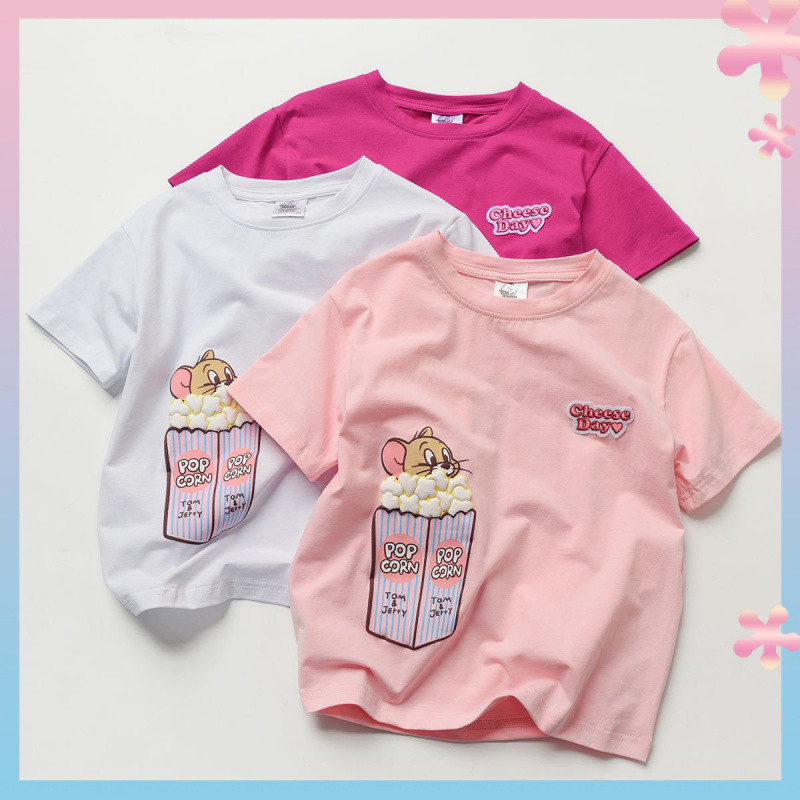 Children's Clothing Children's Summer Clothing Summer Pure Cotton CartoonTT-shirt New Boys' and Girls' Thin Short-Sleeved Shirt Middle and Big Children