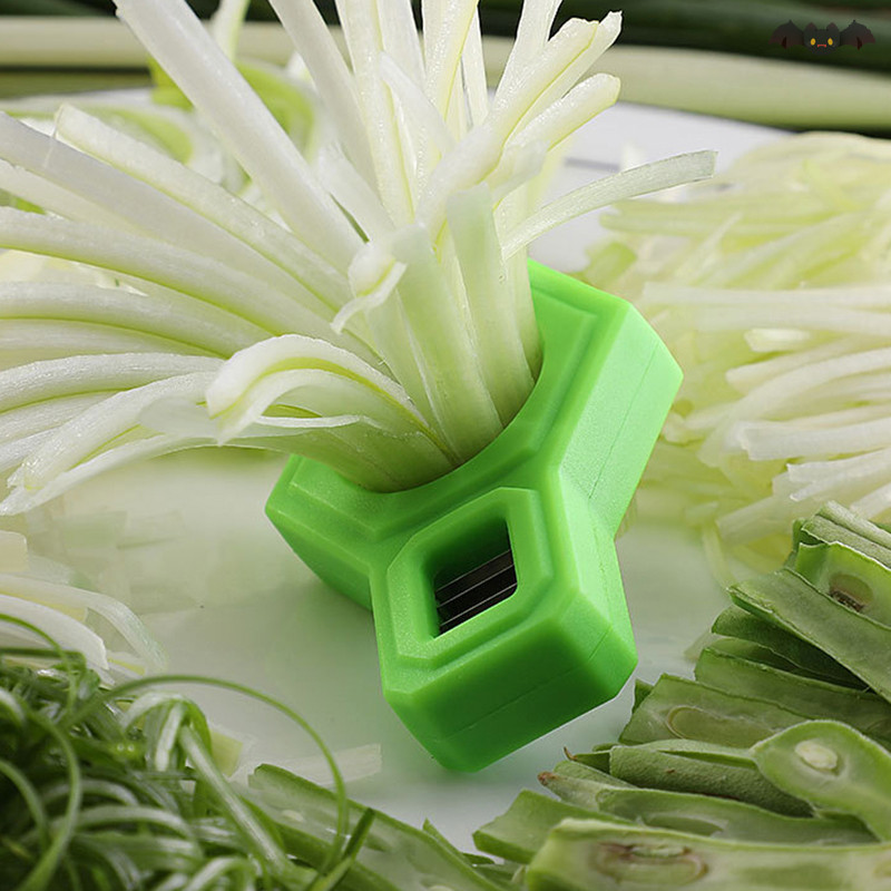 [PE] เครื่องตัดหัวหอมสีเขียว Scallion เครื่องตัดสแตนเลส Scallion อุปกรณ์ครัวสําหรับที่แม่นยํา Shallot หัวหอมสีเขียวผักเครื่องมือ TH