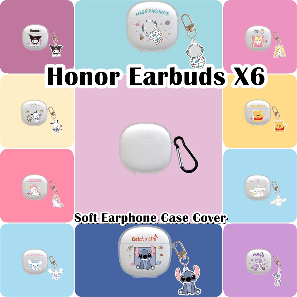 READY STOCK!นําไปใช้กับ Honor Earbuds X6 เคส Case เคสหูฟัง การ์ตูนน้ําเย็น ซิลิโคนนุ่ม เคส เคสหูฟัง