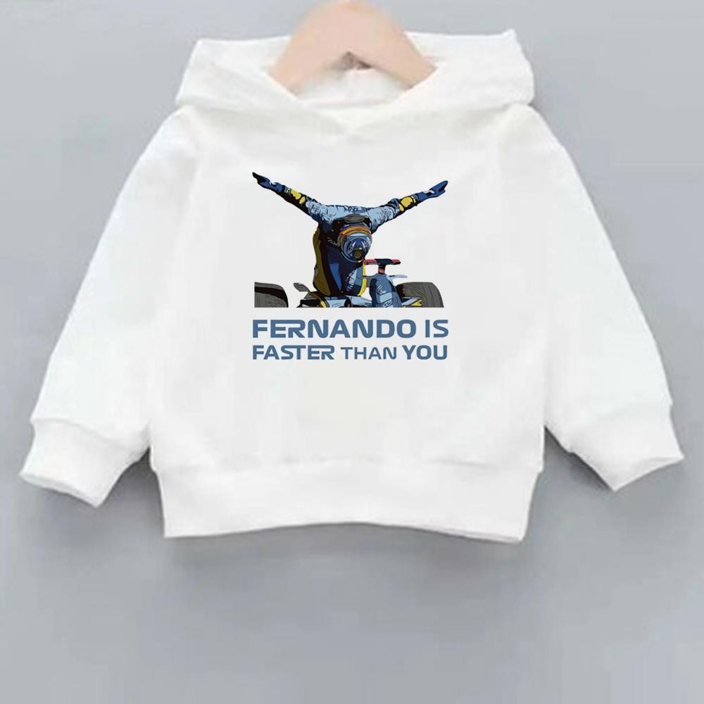 Fernando alonso เสื้อฮู้ดเด็ก Kawaii ความงามเสื้อผ้าวินเทจเด็กแขนยาวชุดวอร์ม