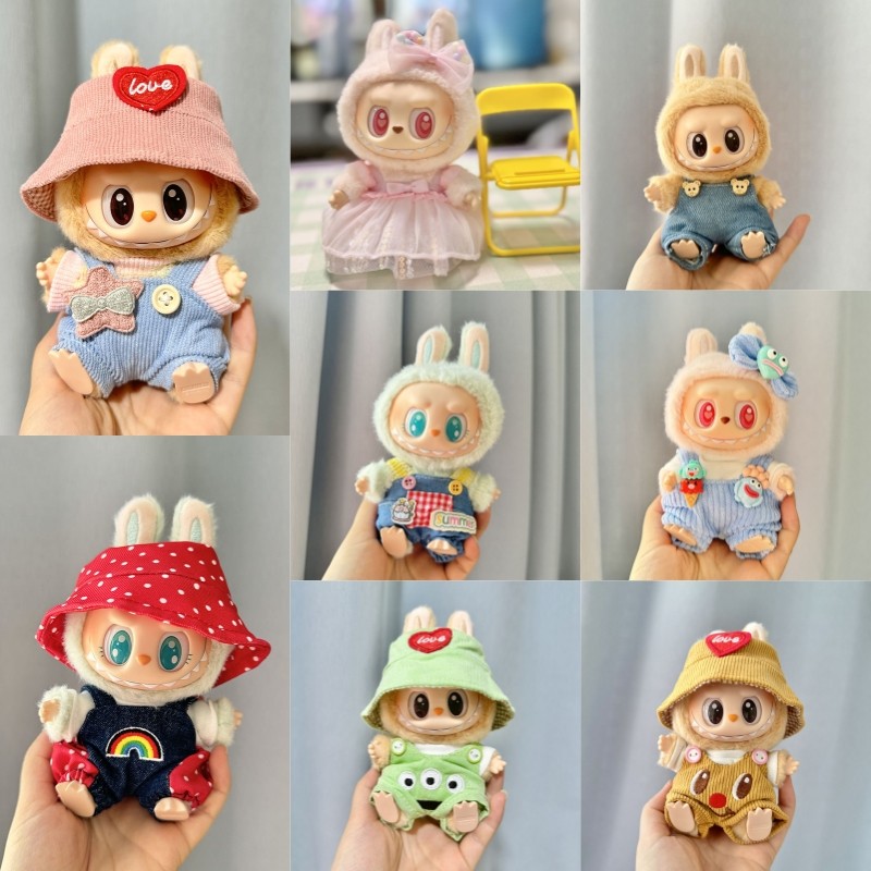 พร้อมส่ง ชุด labubu macaron ชุด Upsetduck ชุดลาบูบู้ v2 labubu v2 ชุด labubu v2 ชุดเสื้อผ้าที่น่ารักชุด