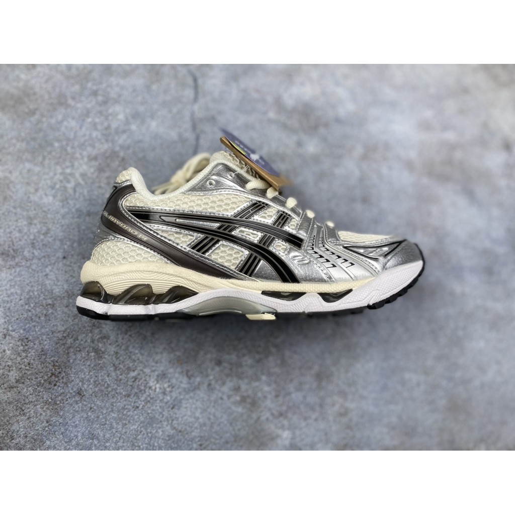 Asics GEL-Kayano 14หัวกลมผูกเชือกกันลื่นรองเท้าวิ่งลำลองตัดต่ำสำหรับผู้ชายและผู้หญิง