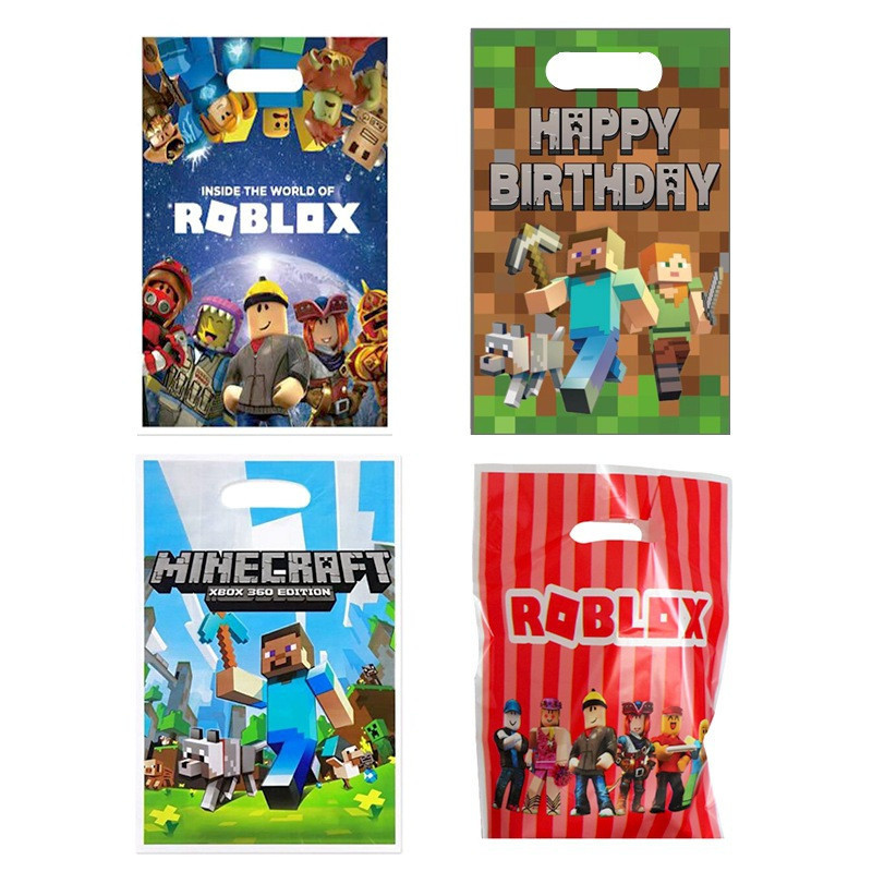 30 ชิ้น Roblox Minecraft Play Time ถุงของขวัญ Loot กระเป๋าตกแต่งงานปาร์ตี้