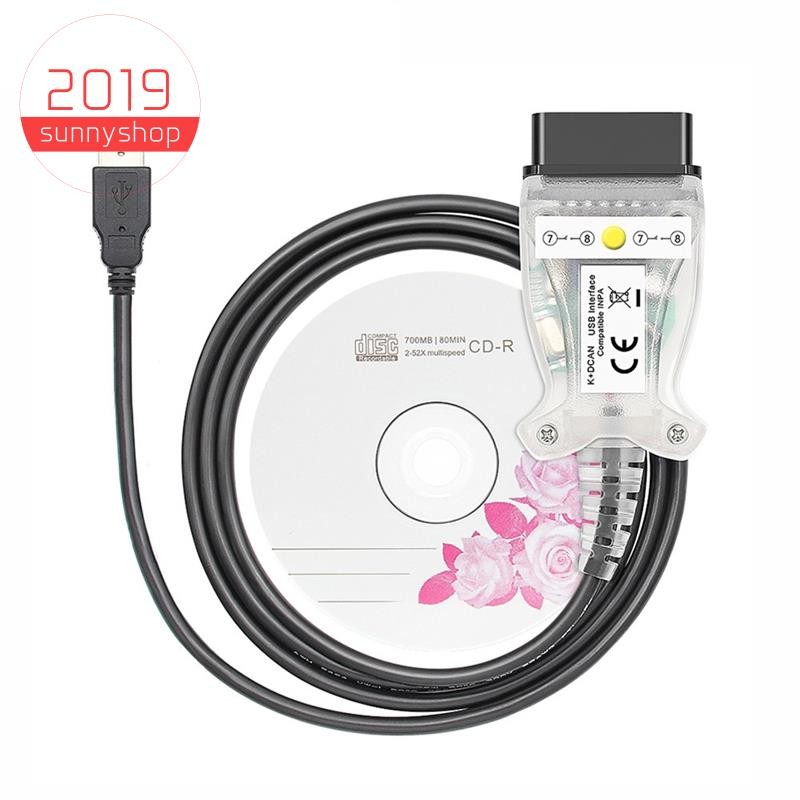 [sunnyshop2019]INPA K + ชิป DCAN สําหรับ BMW OBD2 เครื่องมือวินิจฉัยรถยนต์อัตโนมัติ OBD 2 สวิตช์เครื่องสแกนเนอร์สายอินเทอร์เฟซ USB K + DCAN สําหรับ BMW