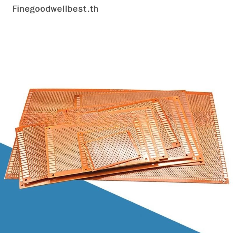 Fbth PCB Universal Board Single PCB Board Prototype Perforated Grid Board Kit ทดลอง Bakelite แผ่นทอง