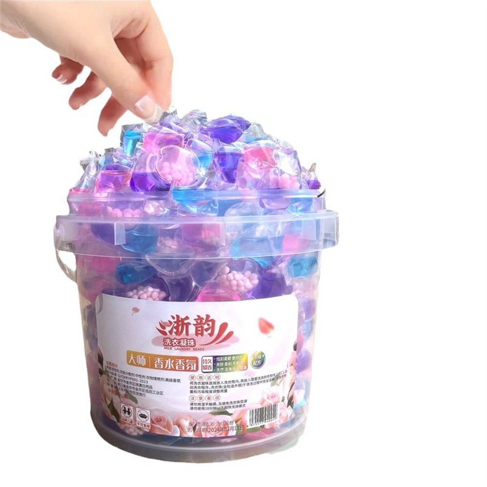 ღ 140pcs/box Laundry Beads Detergent Box 5 In 1 Laundry Scent Fragrance Beads Liquid Clothing Cleaner Necessities
