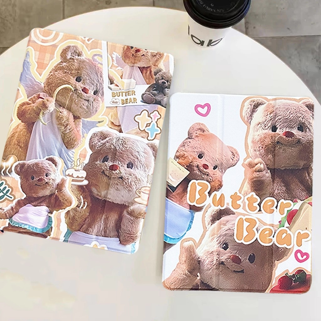 017.เคสฝาพับ เคส SAMSUNG Tab S6 lite Tab A7 lite Tab A9 Plus Tab S9FE S9 FE มีช่องใส่ปากกา เคสหนัง ลายการ์ตูน น่ารัก