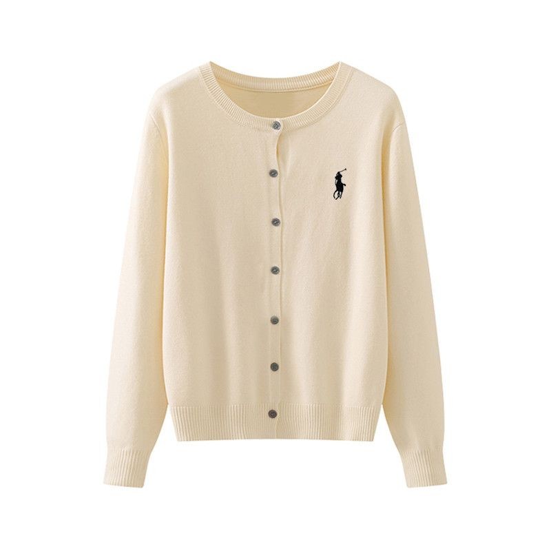 เสื้อคาร์ดิแกนถักหลวม 2024 ใหม่สไตล์ปักถักเสื้อกันหนาวสไตล์สั้นแขนยาวสุภาพสตรี สูงสุด แฟชั่น