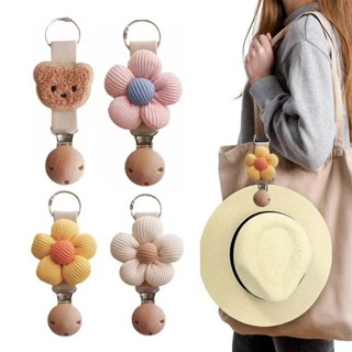 ดอกไม้หมีฤดูร้อนหมวกเดินทางหมวกเดินทางท่องเที่ยวหมวกกันแดดหม…