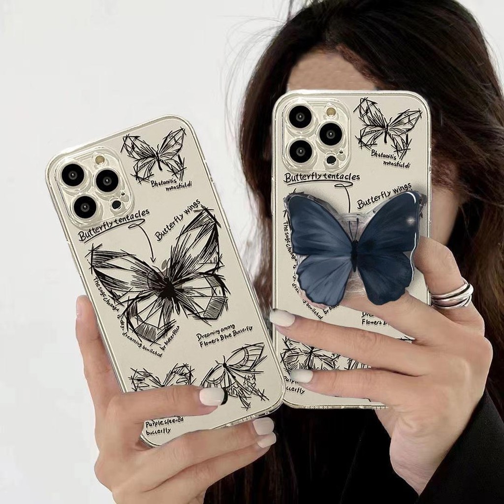 3d ผีเสื้อสําหรับ Huawei P30 Pro Honor 90 Lite X9A X9B X8B X7B 20 Nova 3i 5T 7i 6SE 7SE 9SE Y9 2019 Prime Bracket แฟชั่นเคสโทรศัพท์นุ่ม