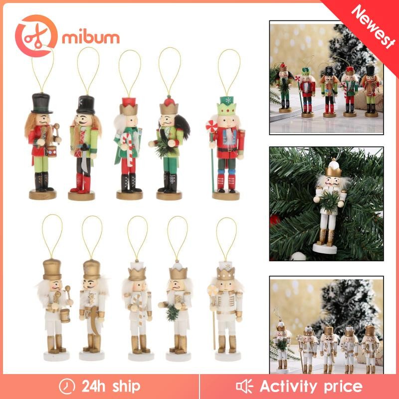 [มิบัม] คริสต์มาส แคร็กเกอร์ ไอเอ็นจี เครื่องประดับตัวเลขไม้ตุ๊กตาต้นคริสต์มาส