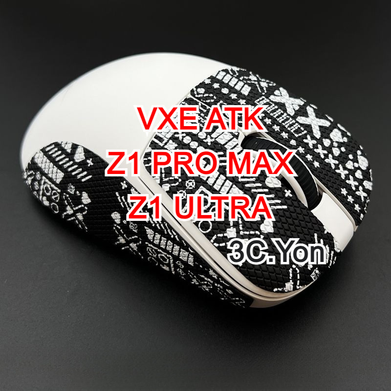 เมาส์ผิว Anti-Slip Grips VXE ATK Z1 PRO MAX Z1 ULTRA เมาส์สําหรับเล่นเกมไร้สายยืดหยุ่นสติกเกอร์กลั่น