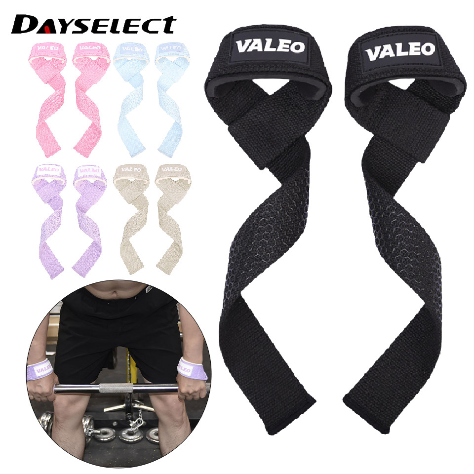 Dayseelect 1 คู่ฟิตเนสสายรัดข้อมือข้อมือยกน้ําหนักเข็มขัดรังผึ้งซิลิโคนดึง Grip Wraps