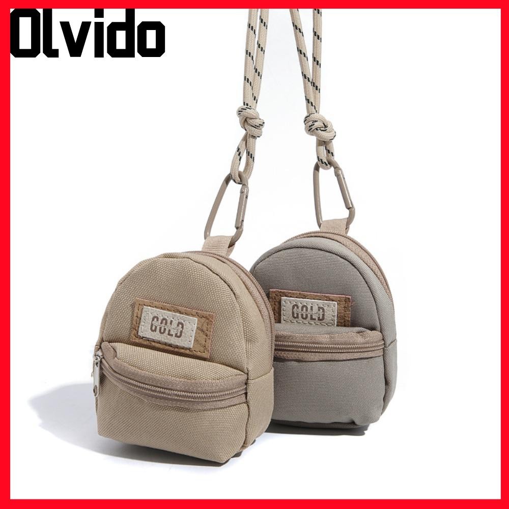 กระเป๋าใส่เหรียญ OLVIDO, กระเป๋าใส่หูฟังความจุขนาดใหญ่ขนาดเล็ก, กระเป๋าเก็บพวงกุญแจแบบพกพาไนลอนลําลองเด็กผู้หญิง