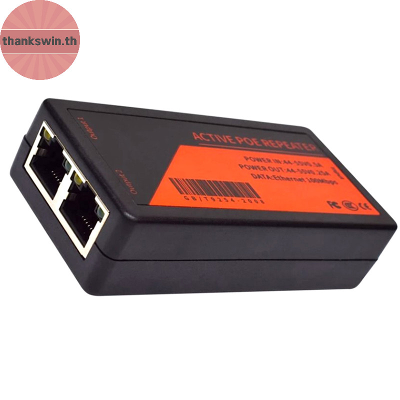 Thankswin 1 ชิ้น 2 พอร์ต Poe Extender สําหรับ Ip Port Max ขยาย 100M Transmission Extender สําหรับกล้อง Ip th