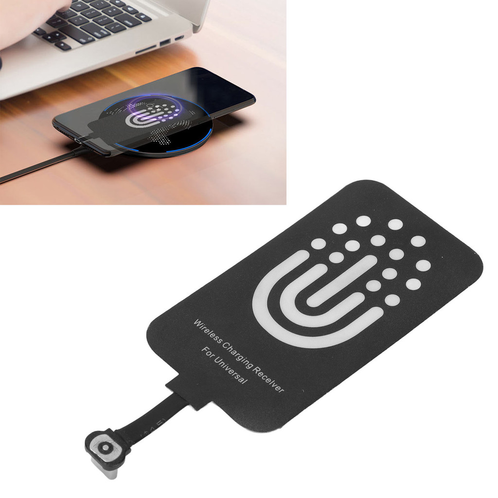 สนุก~ Type C 5/10W Wireless Charger Universal Ultra Slim Wireless Charging Receiver - สําหรับ Samsung Xiaomi Huawei