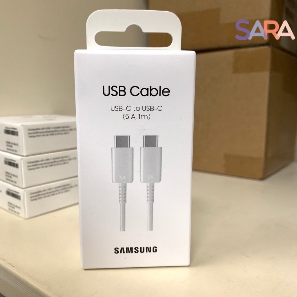 สายชาร์จแท้  Samsung USB-C To USB-C (5A,1M) ประกันศูนย์ไทย 6 เดือน