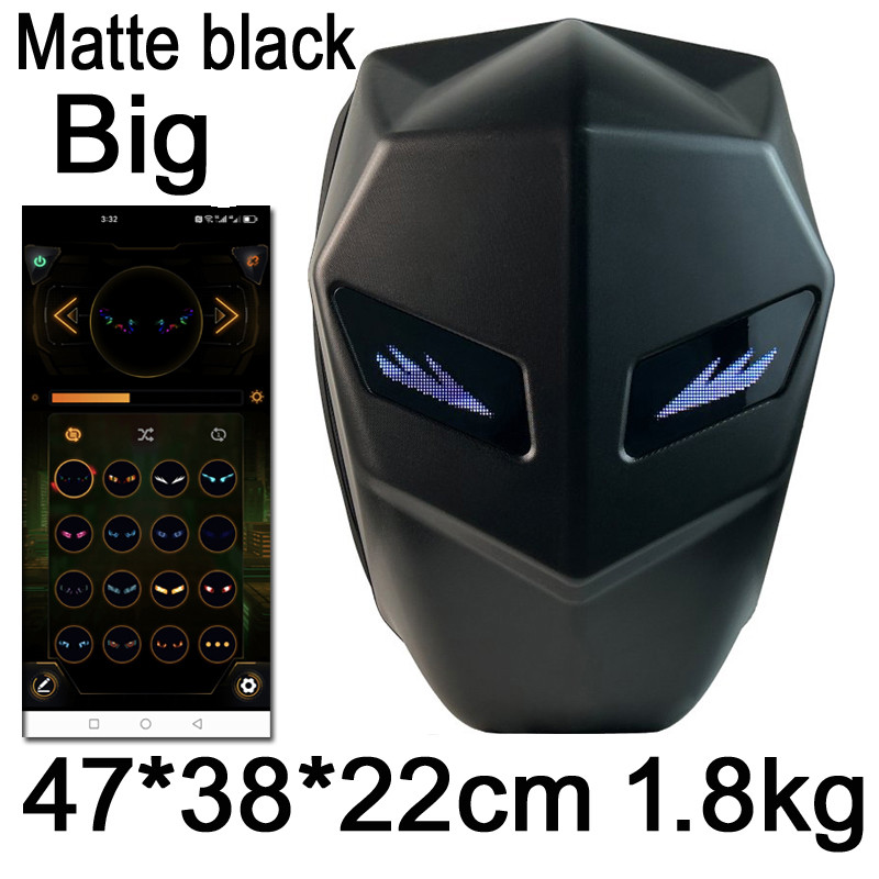 Big Cool อุปกรณ์มอเตอร์ไซค์ LED Backpack Light Bluetooth DIY คาร์บอนไฟเบอร์กีฬากระเป๋ากันน้ํา กระเป๋าขี่มอเตอร์ไซค์หมวกกันน็อคเต็ม
