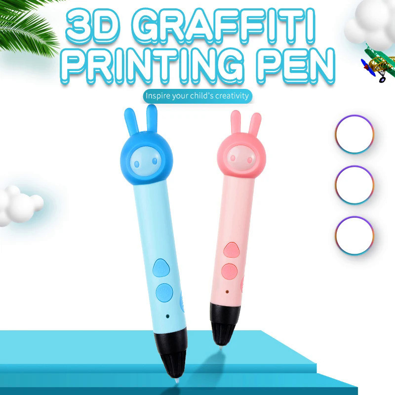 2022 3d Pen for Kids PLA Filament 1.75mm Set 3D Printing Pens Kit Safe Low Temperature Anti-Scald US