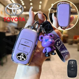สําหรับ Toyota Vios 2023 Yaris Ativ Avanza Veloz Raize ใหม่ Keyless Remote ฝาครอบกุญแจรถ