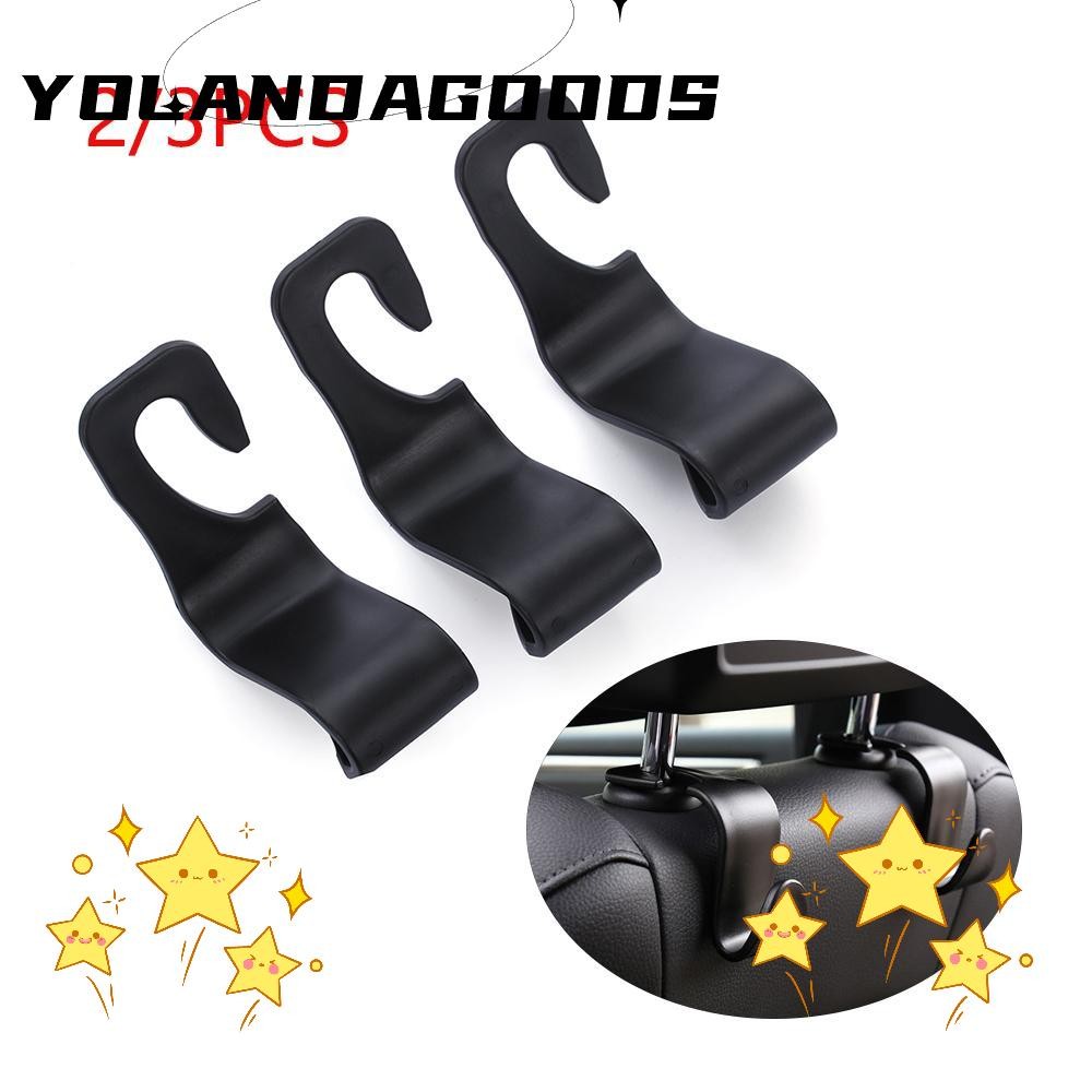 Yola 2/3PCS Car Back Seat Hooks Strong Holder กระเป๋าผ้าร้านขายของชํา Headrest รถอุปกรณ์เสริม