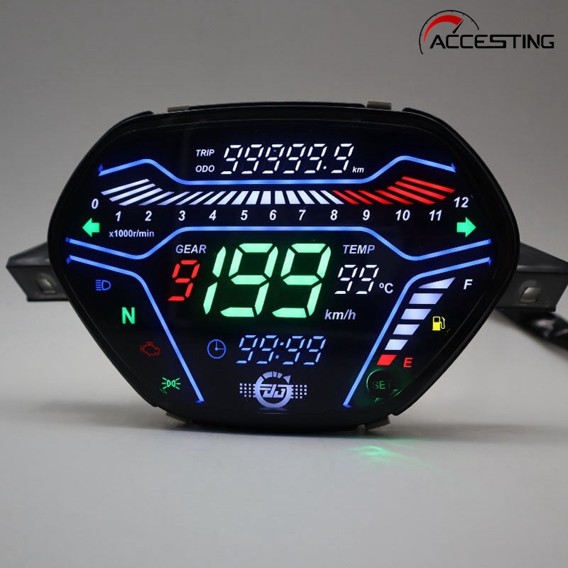 100% Plug N Play Digital Meter Alpha รุ่นที่สองเมตรดิจิตอล ALFA วัดระยะทาง Tachometer RPM สําหรับ EX5 Class1 CX DX Honda Wave100 CD110 Alpha Ori Tokyoda DY110-2