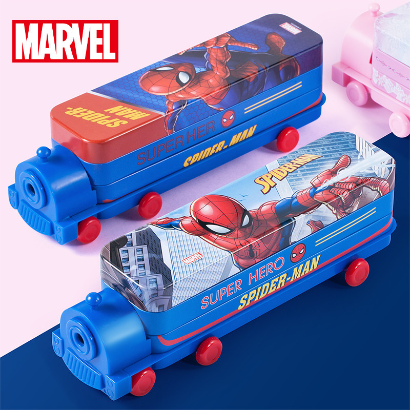 Disney กล่องดินสอ ลายการ์ตูนดิสนีย์ สไปเดอร์แมน พร้อมกบเหลา