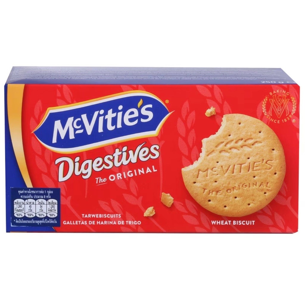 แมคไวตี้ส์ ไดเจสทีฟบิสกิตออริจินัล 250กรัม Mcvities Digestive Original Biscuit 250g.