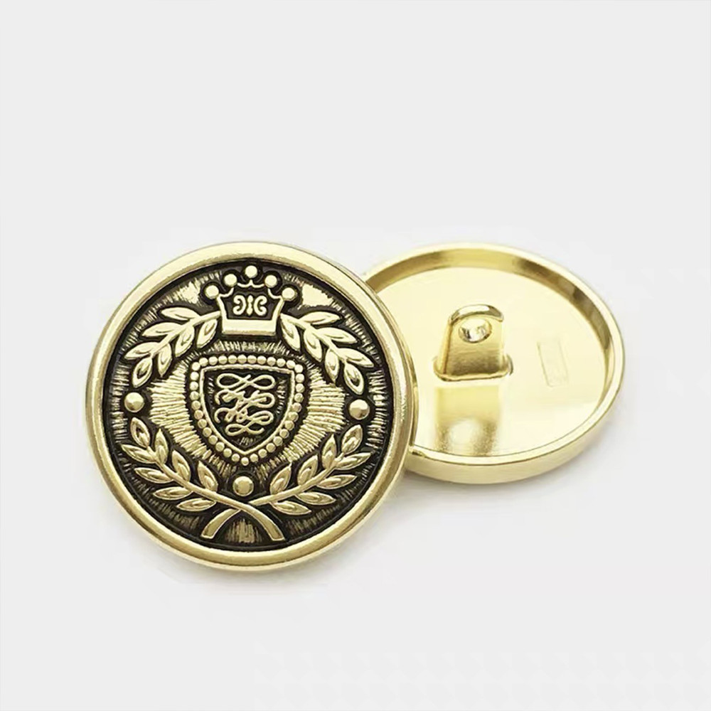 10ชิ้น/เซ็ตแฟชั่นข้าวสาลีโล่มงกุฎออกแบบรอบปุ่มโลหะวินเทจเสื้อสูทเสื้อเสื้อกันหนาวเสื้อถักตกแต่งปุ่ม - รูปที่ 4