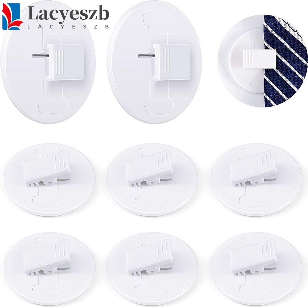 Lacyeszb คลิปผ้าม่านทนทานรอบ 1 ชิ้นสําหรับห้องนั่งเล่นตกแต่งบ้านจระเข้คงที่ติดผนัง Self กาวผ้าม่านหัวเข็มขัด