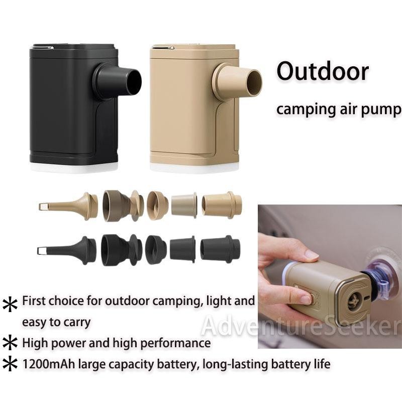Outdoor camping air pump ตั้งแคมป์ปั๊มพองสระว่ายน้ําไฟฟ้าลอยสระว่ายน้ําลอยปั๊มไฟฟ้า1200มิลลิแอมป์ชั่วโมงขนาดใหญ่-ความจุแบตเตอรี่สําหรับ ใช่แล้ว
