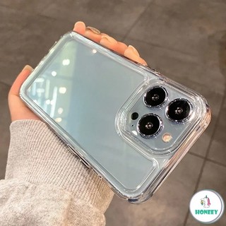 Simple IPhone 11 คริสตัลใสกันกระแทกเคสโทรศัพท์สําหรับ iPhone 17 Air 16 15 14 11 13 12 Pro Max X XR 8 7 Plus SE ป้องกันฝุ่น Soft TPU ฝาหลัง