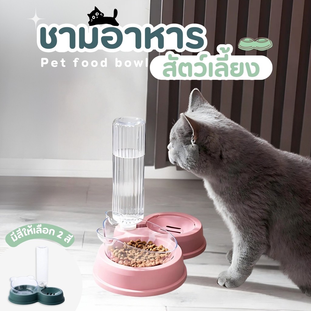 ที่ให้อาหารอัตโนมัติ จานอาหารสัตว์เลี้ยง อัตโนมัติที่ให้น้ำอัตโนมัติชามอาหารสัตว์เลี้ยง ชามอาหารหมา ชามอาหารแมว