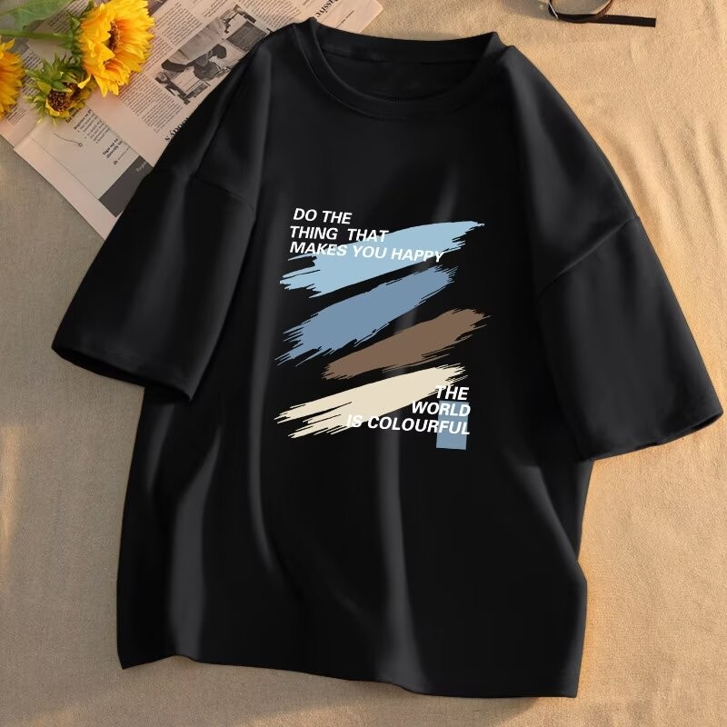 M-8xl แฟชั่นเกาหลีสีชมพู Tee Men Plus ขนาดแขนสั้นเสื้อยืดฤดูร้อนสบายๆหลวม Oversize Top