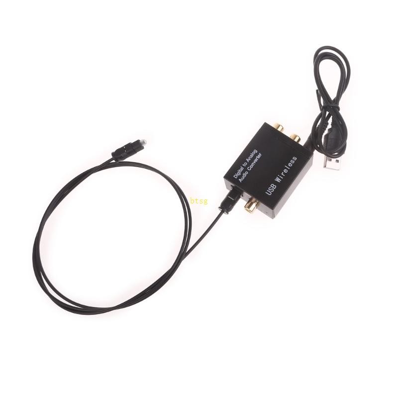 Bt Digital to Analog Aux Converter Digital Optical Coaxial Analog Aux Converter อะแดปเตอร์ 3 5 มม.ที่รองรับบลูทูธ