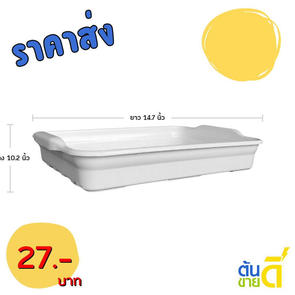 กระถาง ถาดเพาะไฮโดรโปนิกส์ ถาดเพาะต้นกล้า มีขอบ สีขาว